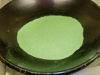 出来上がった抹茶